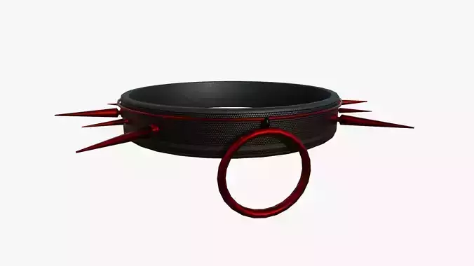 Gothic Collar J03 Black Red - Character Fashion Design Low-poly 3D model