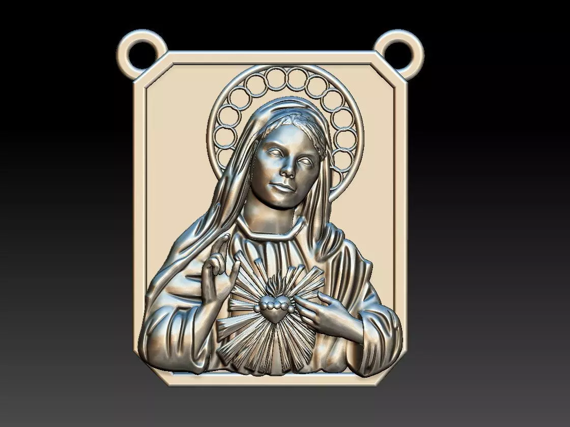 Immaculate Heart of Mary - Sagrado Coracao de Maria 3D print model