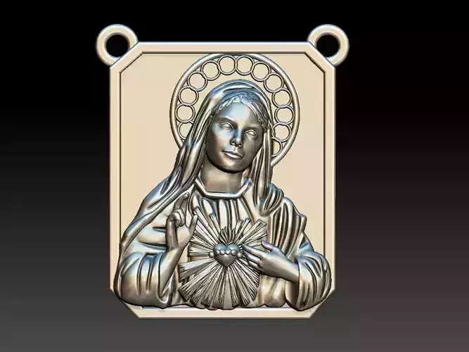 Immaculate Heart of Mary - Sagrado Coracao de Maria 3D print model