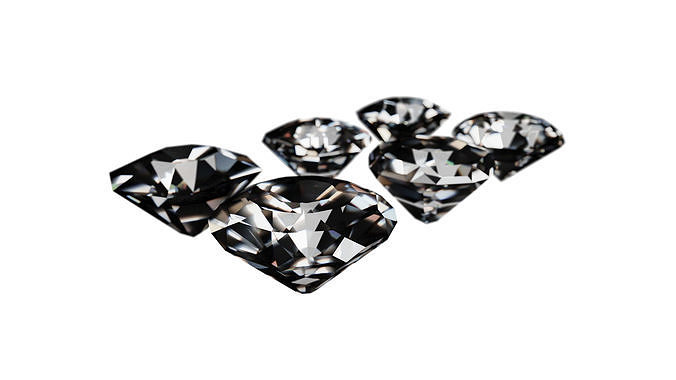Diamonds Pack Low-poly 3D model