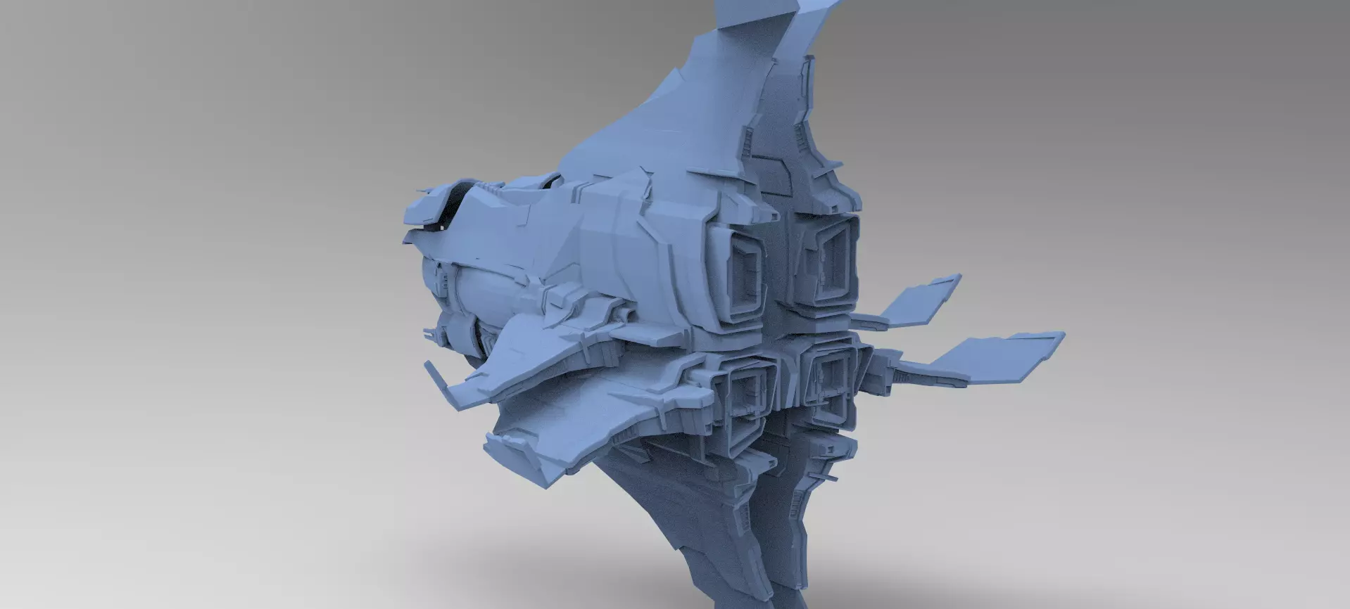 Star Glider Ship 1 3 3D model_0