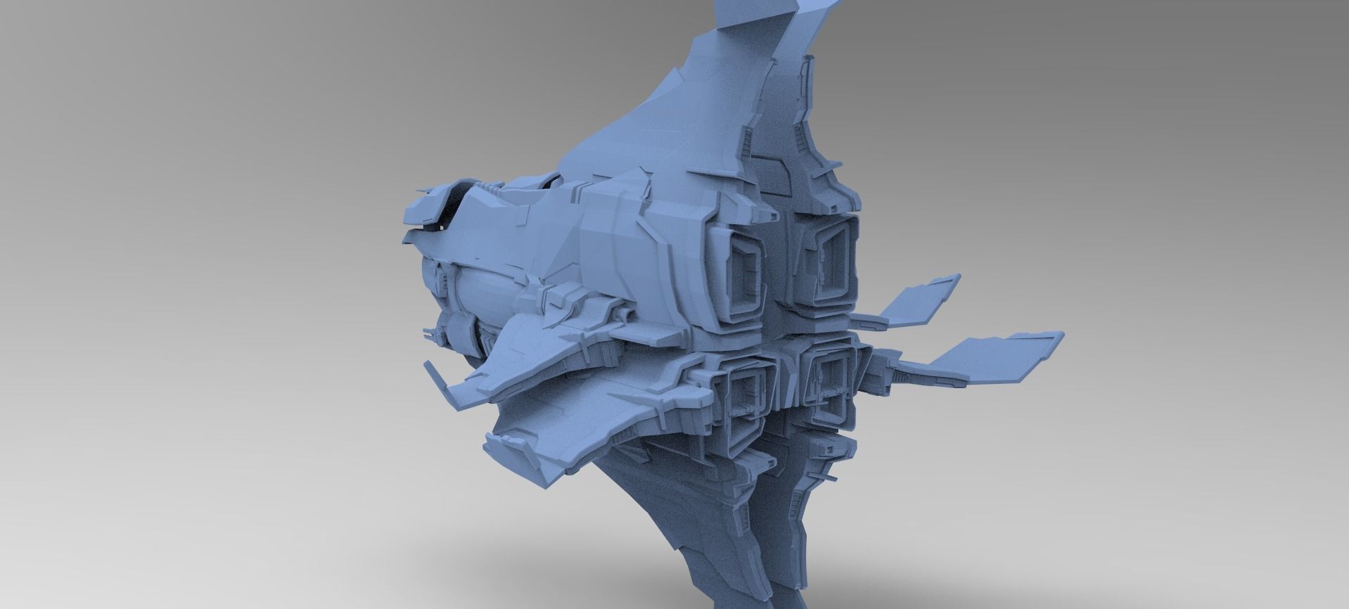 Star Glider Ship 1 3 3D model_1