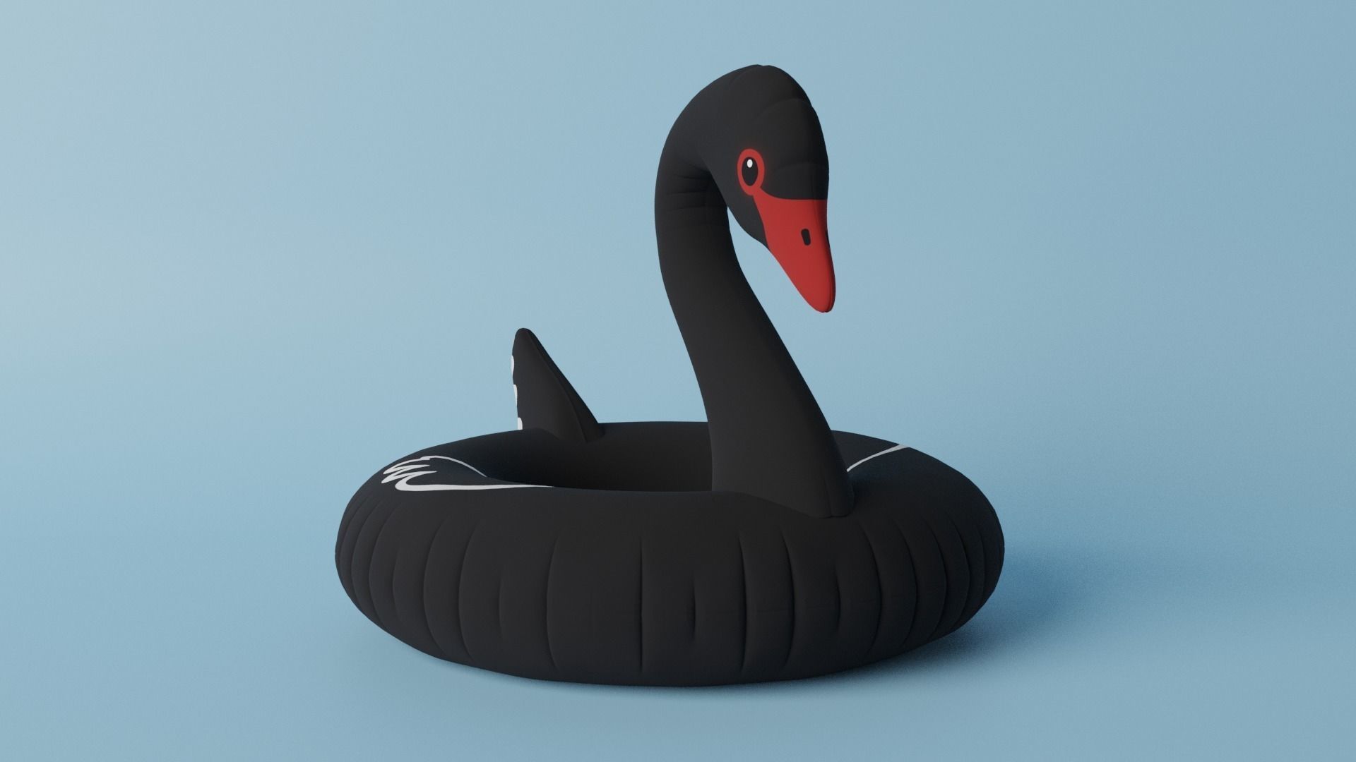 Black Swan Pool Float  3D model_7