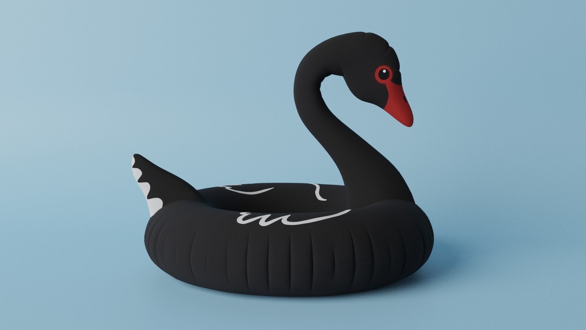 Black Swan Pool Float  3D model_1