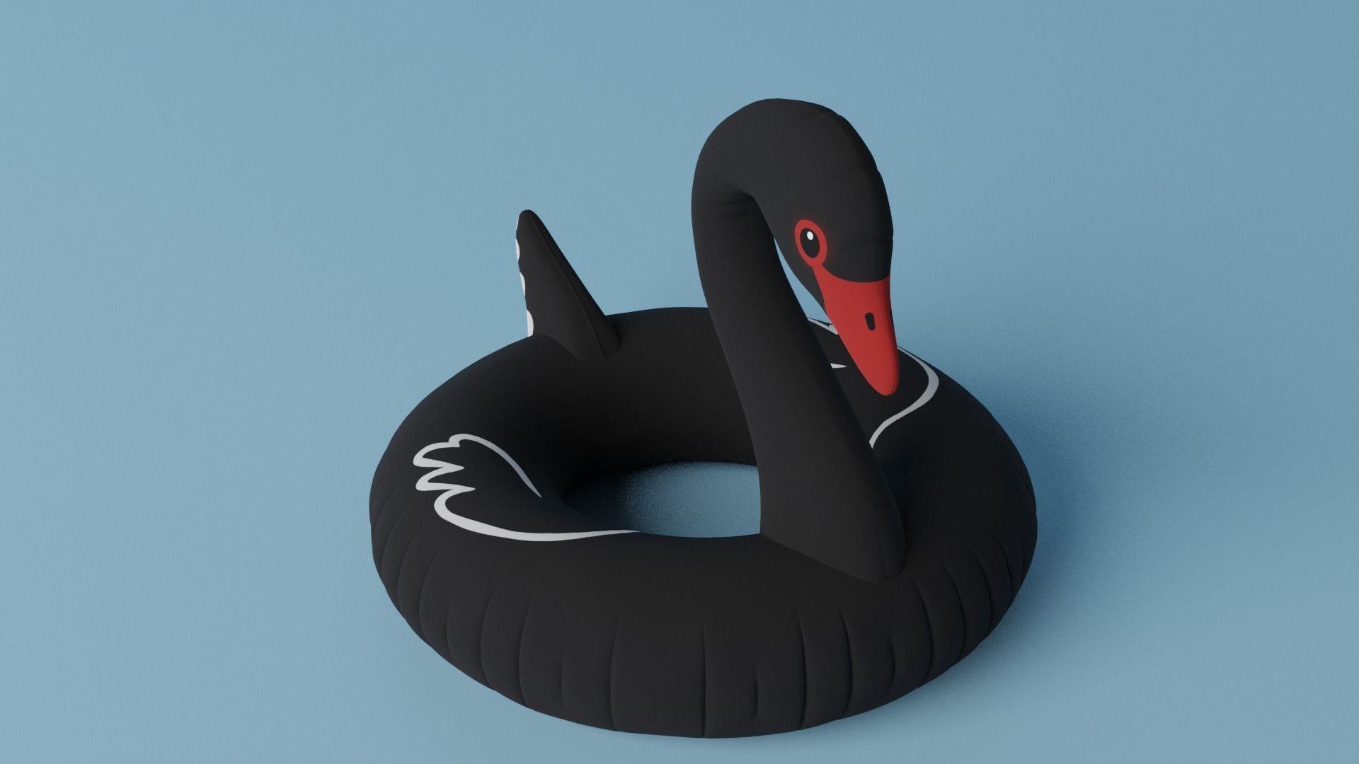 Black Swan Pool Float  3D model_12