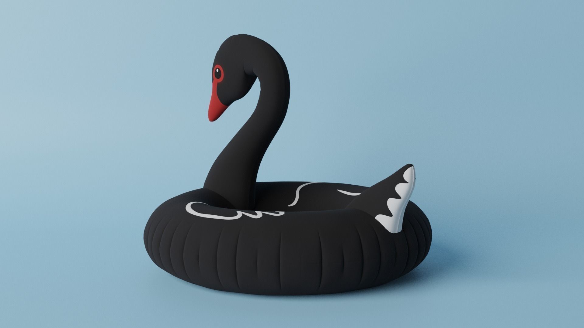 Black Swan Pool Float  3D model_20
