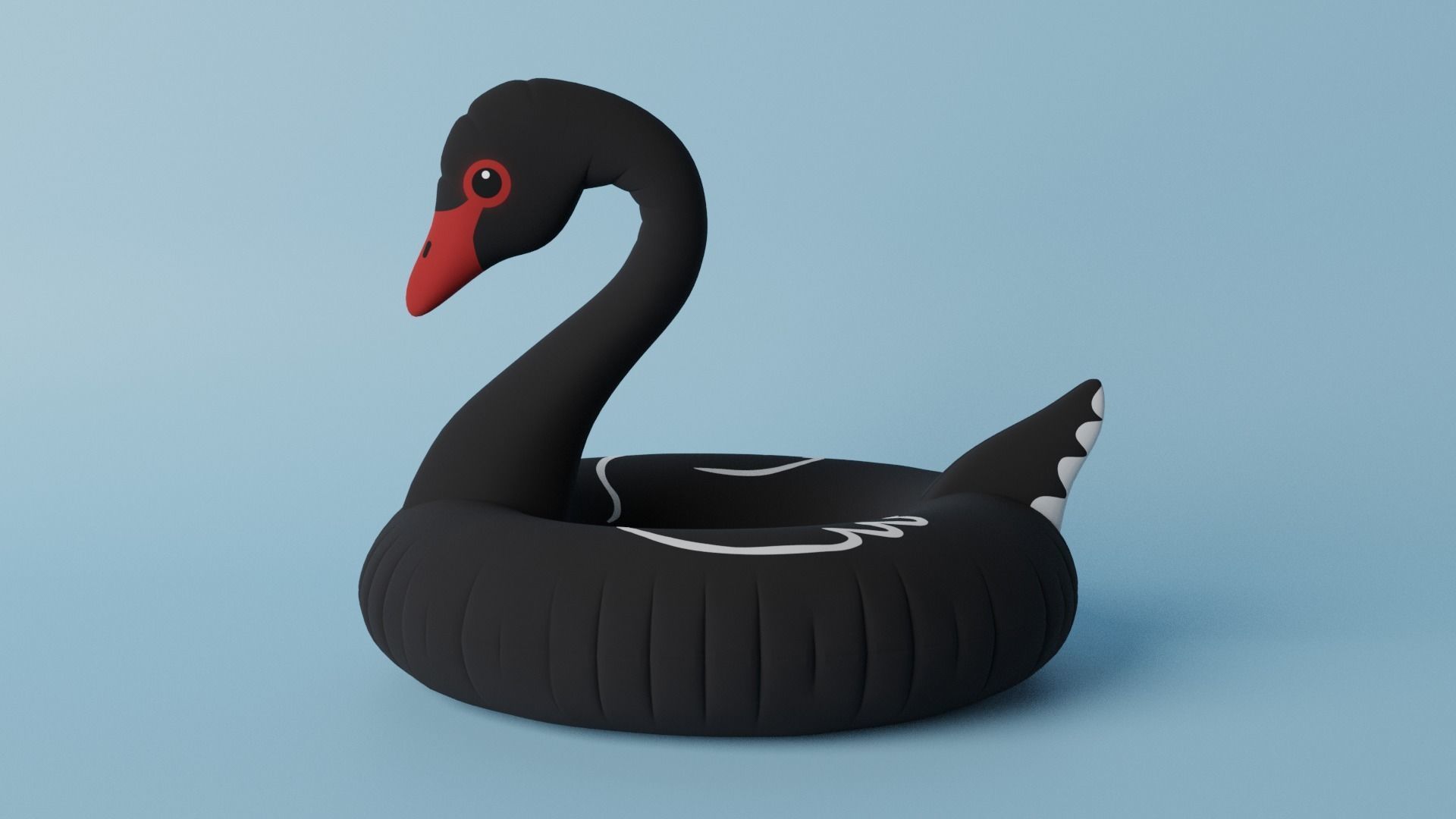 Black Swan Pool Float  3D model_10