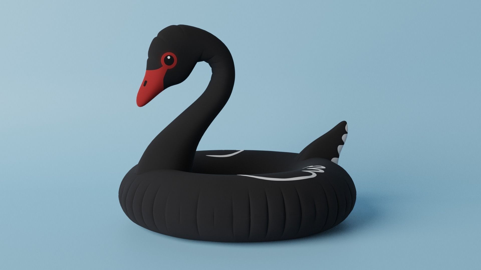 Black Swan Pool Float  3D model_5