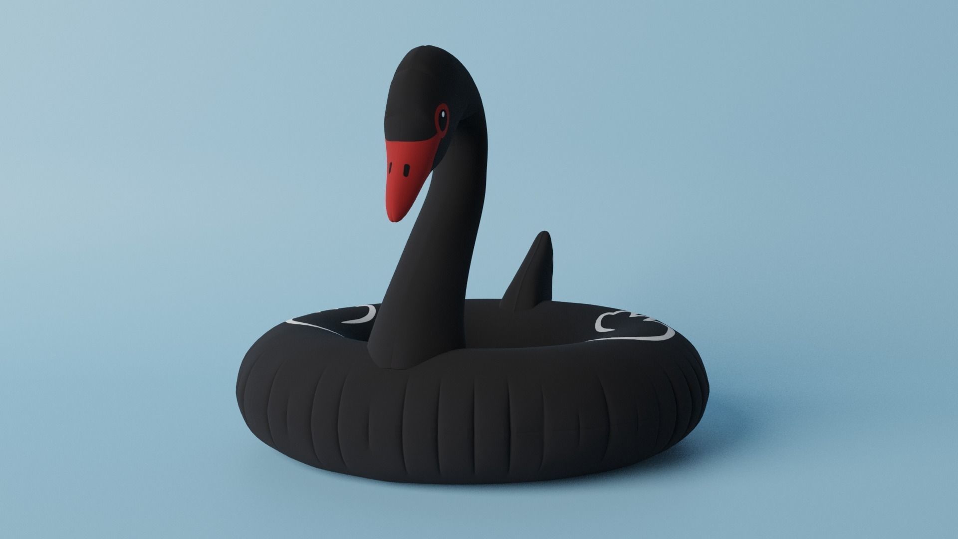 Black Swan Pool Float  3D model_8