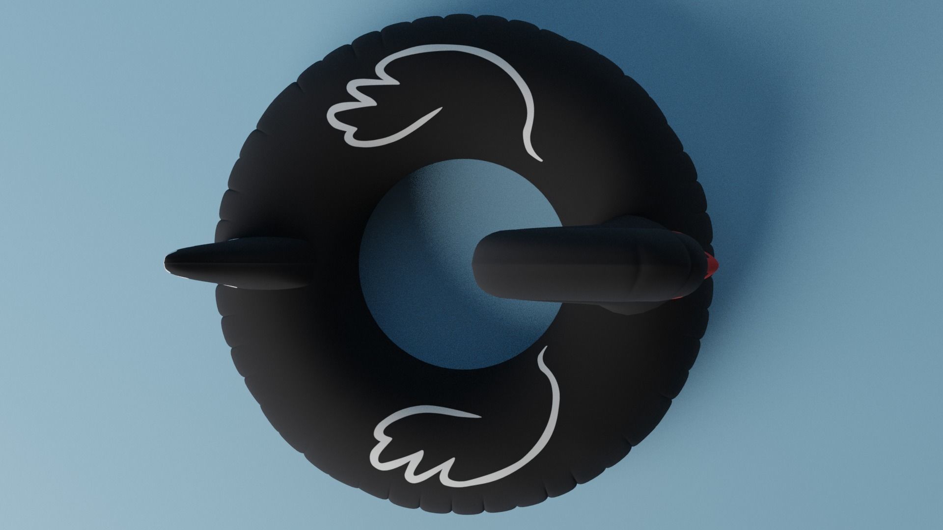 Black Swan Pool Float  3D model_13