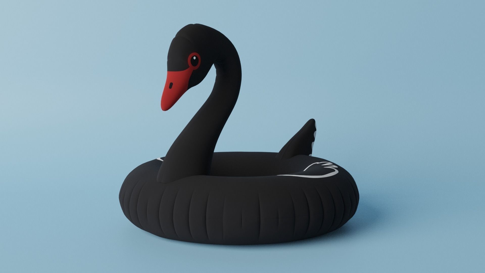 Black Swan Pool Float  3D model_2