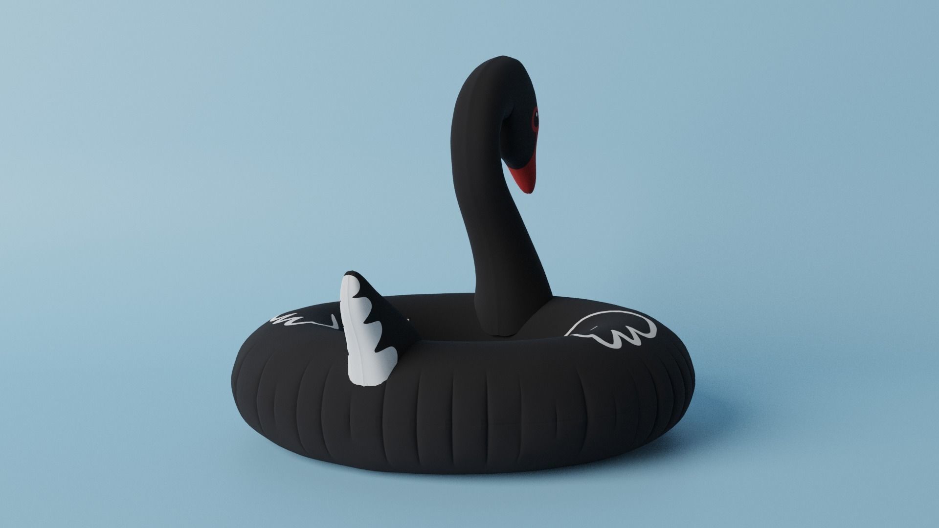Black Swan Pool Float  3D model_15