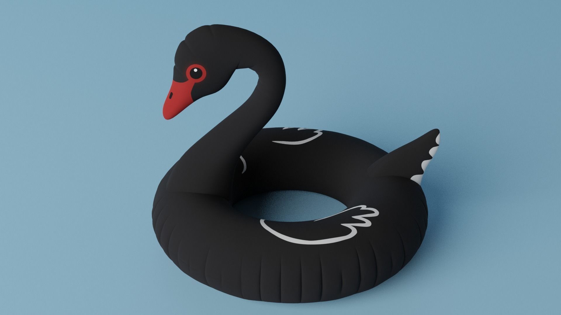 Black Swan Pool Float  3D model_11