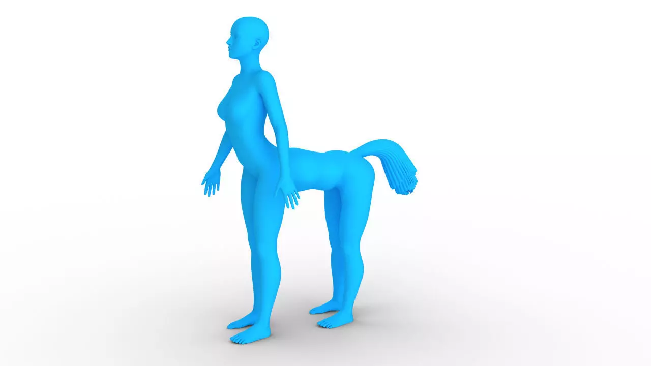 horse woman character sculpture 3D print model