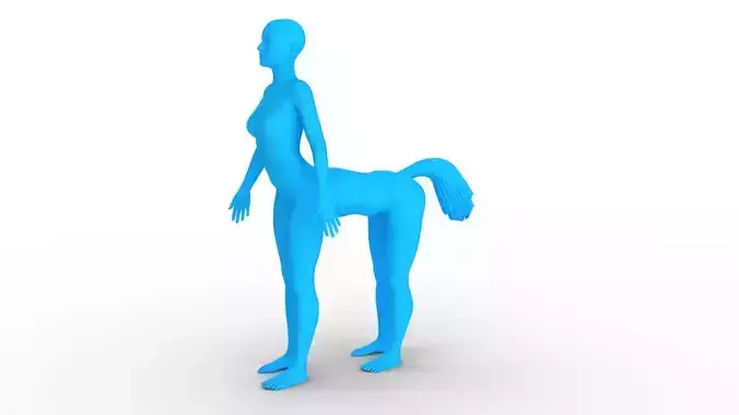 horse woman character sculpture