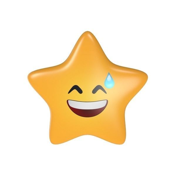Star - Emoji Low-poly 3D model_4