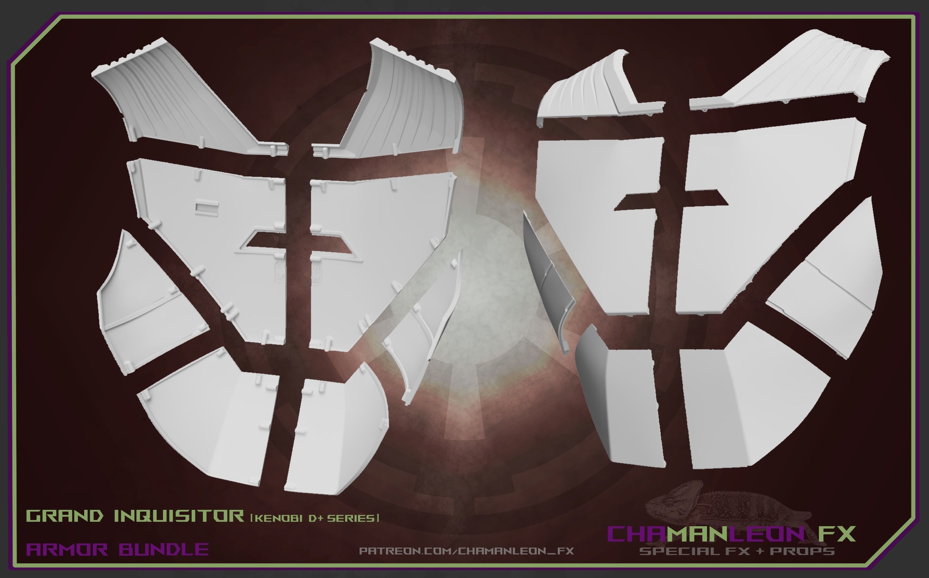 Grand Inquisitor Armor Bundle Obi Wan Kenobi Series Cosplay 3D print model_9