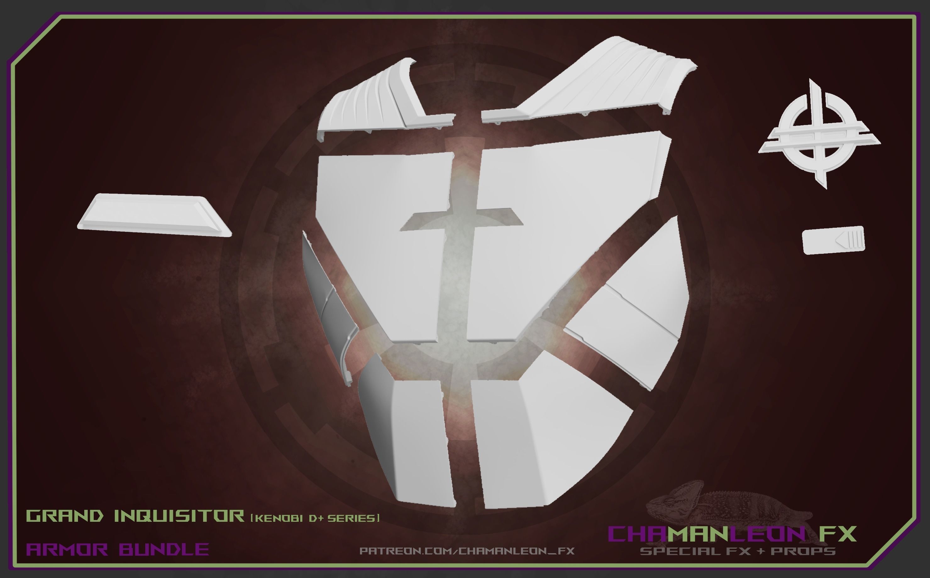 Grand Inquisitor Armor Bundle Obi Wan Kenobi Series Cosplay 3D print model_8