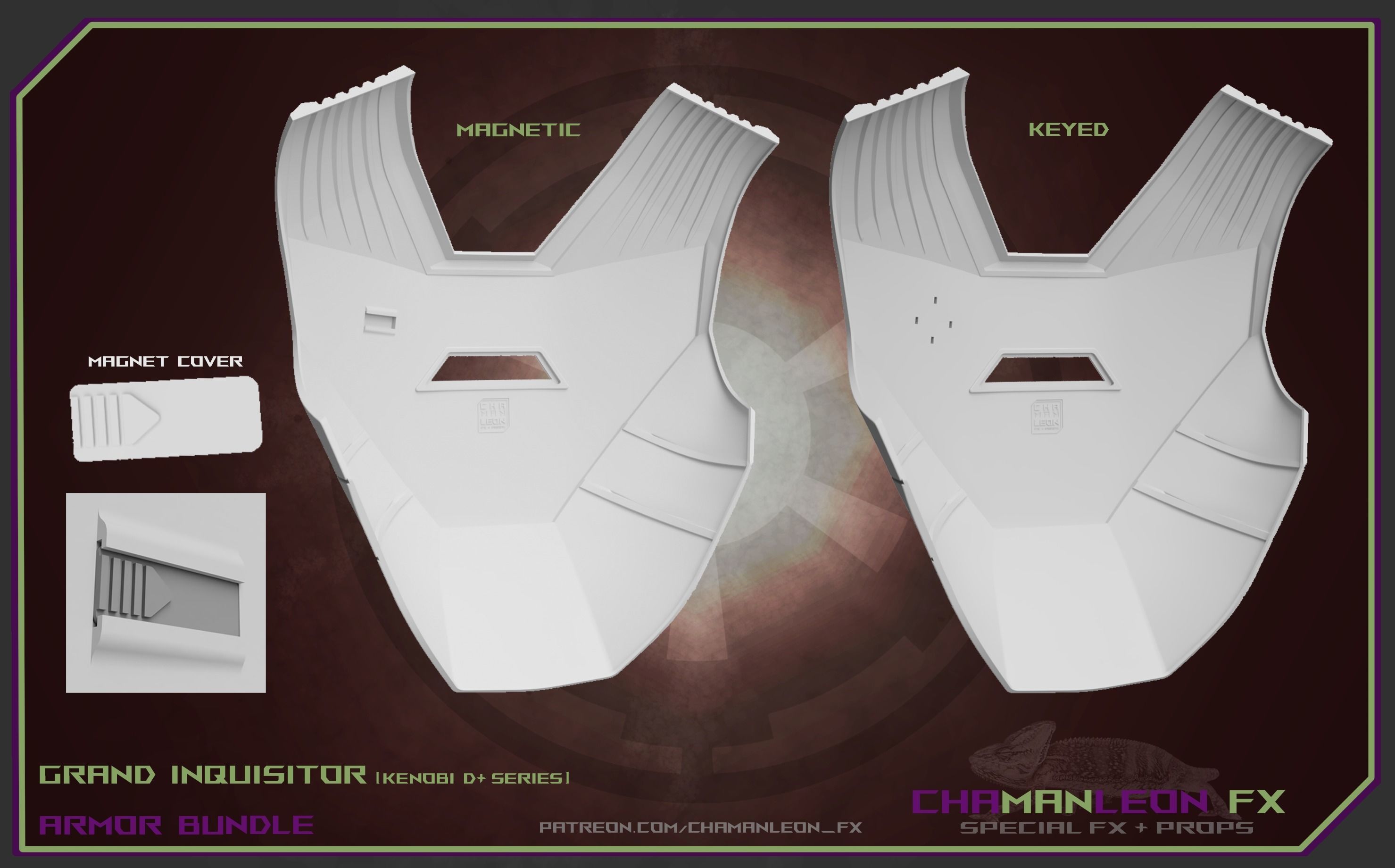 Grand Inquisitor Armor Bundle Obi Wan Kenobi Series Cosplay 3D print model_10