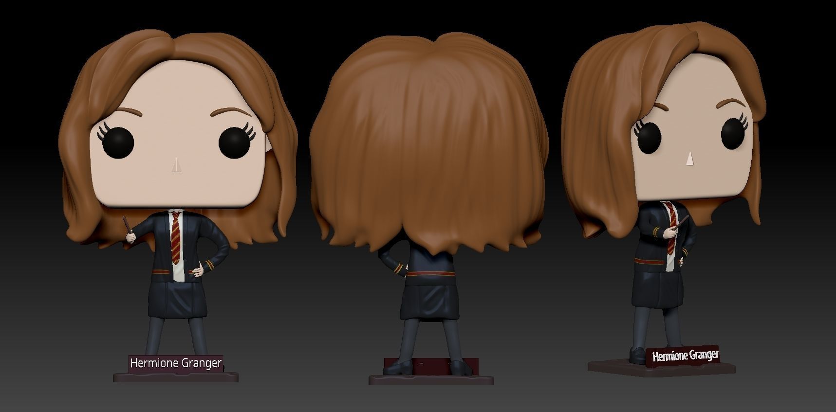 Hermione Granger Funko Figure 3D Model  3D print model_2
