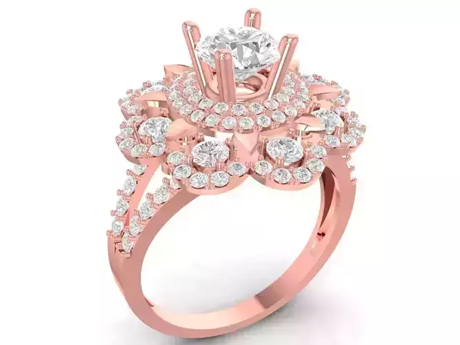 asian diamond flower rings 3532 