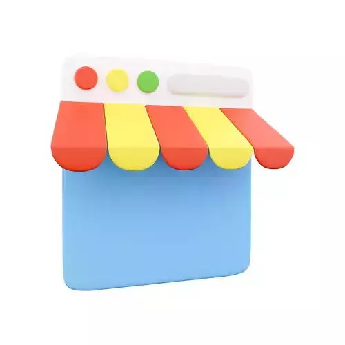 3d Online shopping icon