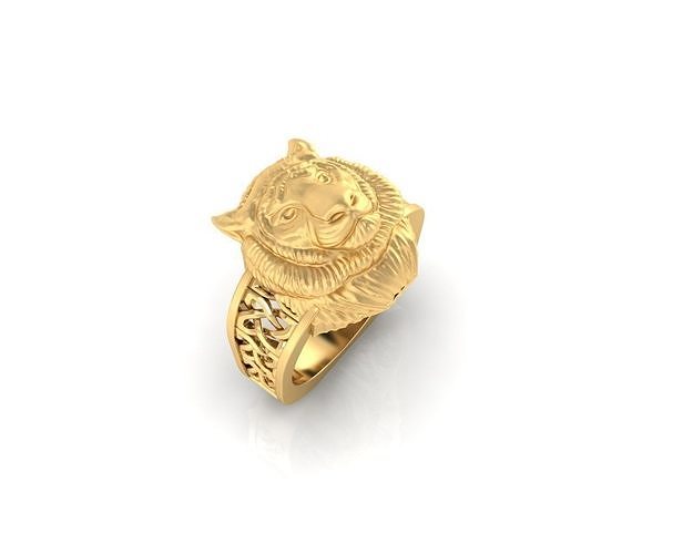 tiger face ring 3D print model