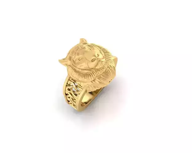 tiger face ring