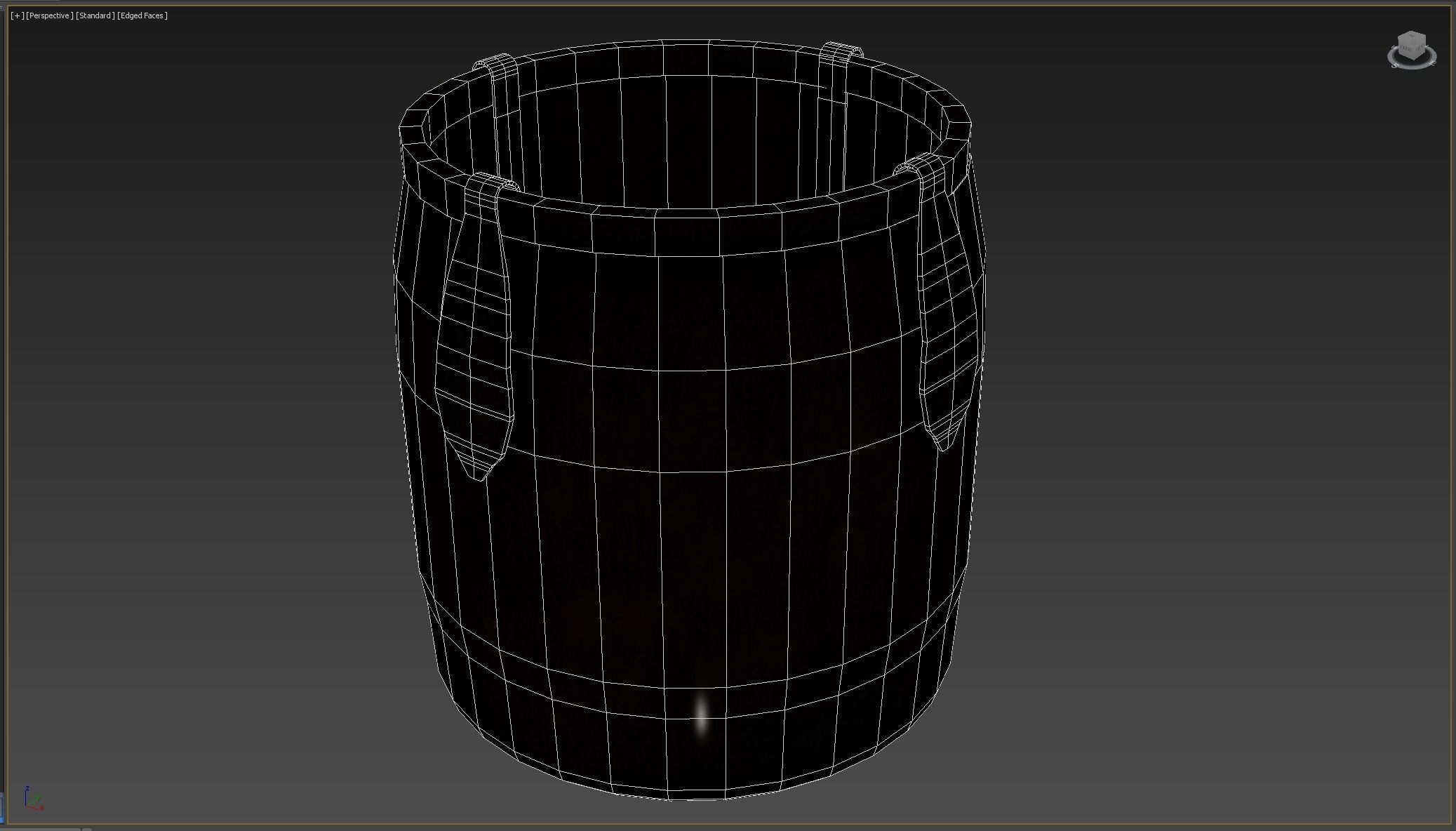 Wooden Aged Medieval Low-poly 3D model_4