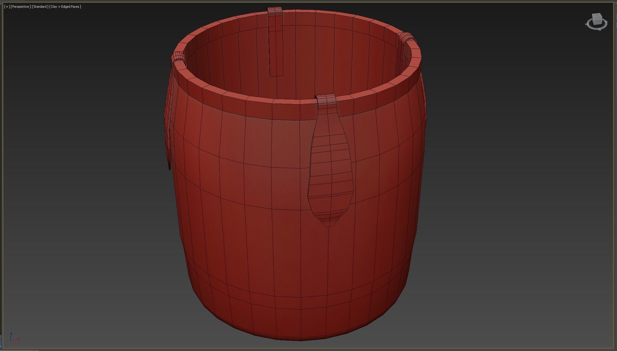 Wooden Aged Medieval Low-poly 3D model_6