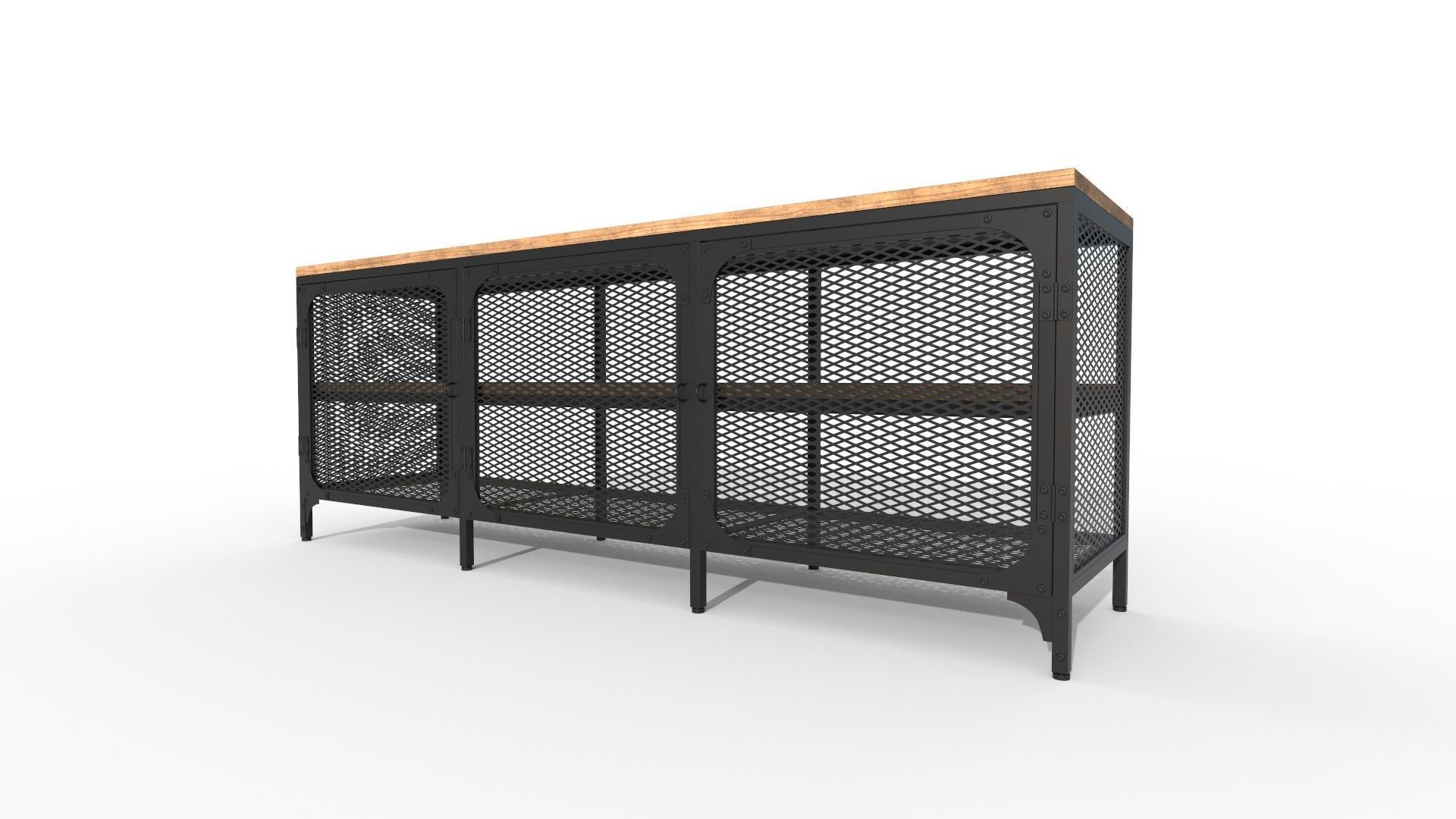 TV cabinet and table set 3D Model Collection_4