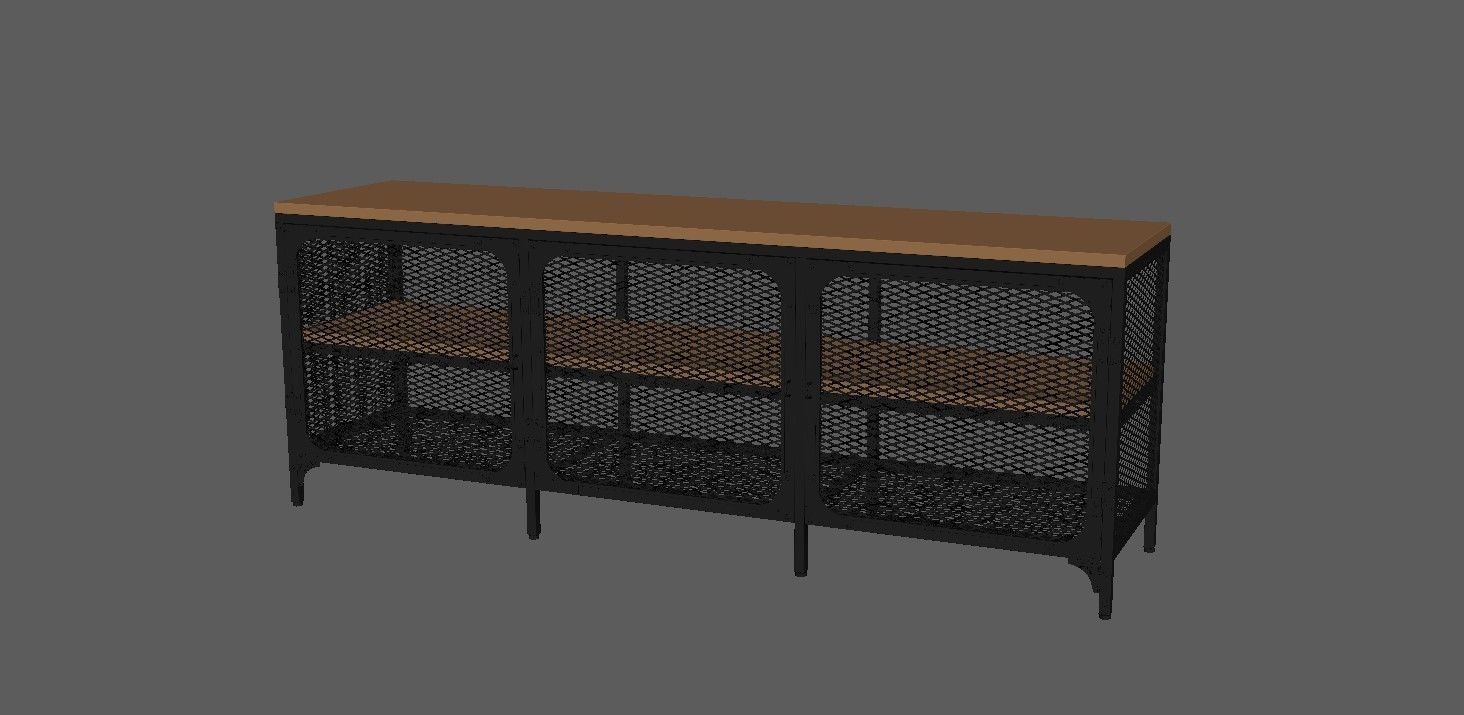 TV cabinet and table set 3D Model Collection_19