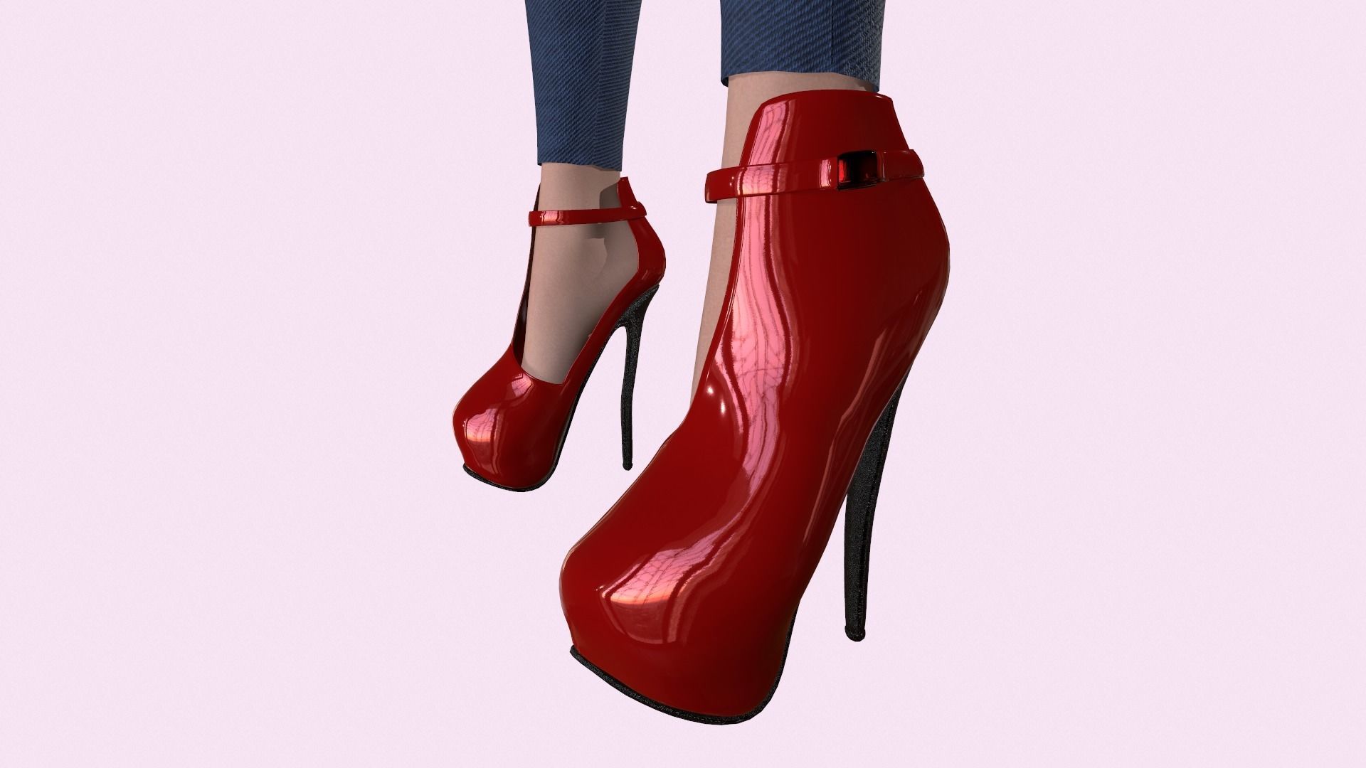 Maya Modular Girl 11 Low-poly 3D model_5