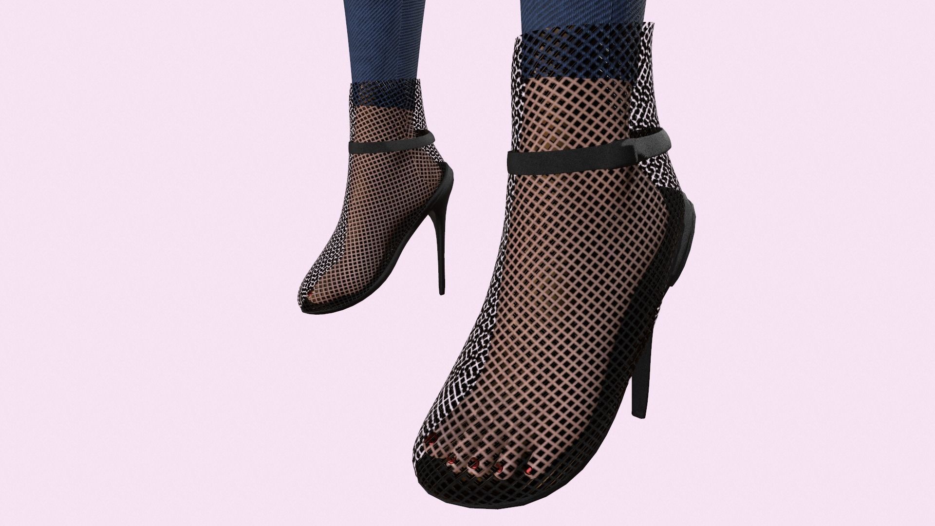 Maya Modular Girl 12 Low-poly 3D model_6