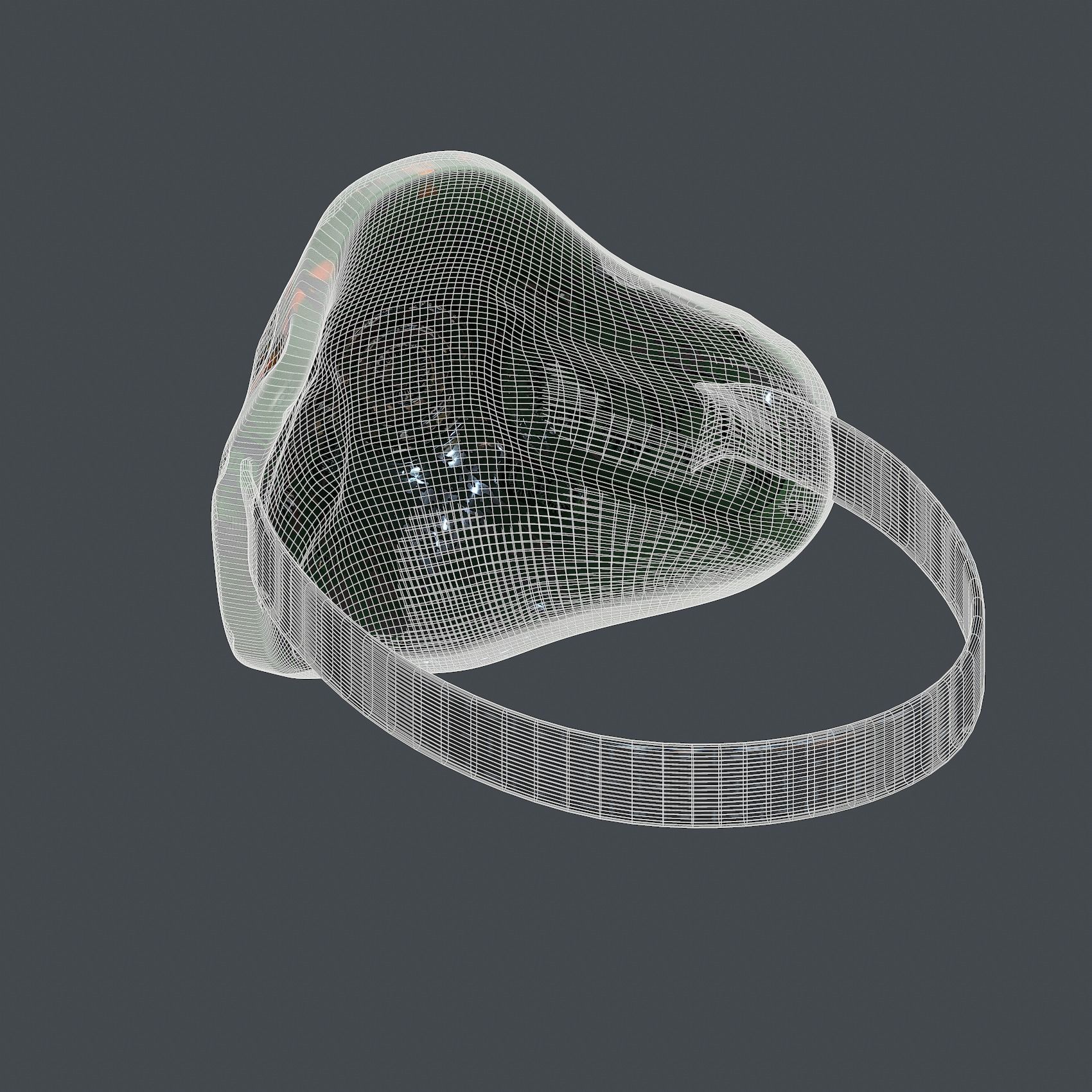 Helmet gas mask scifi military combat Low-poly Low-poly 3D model_7