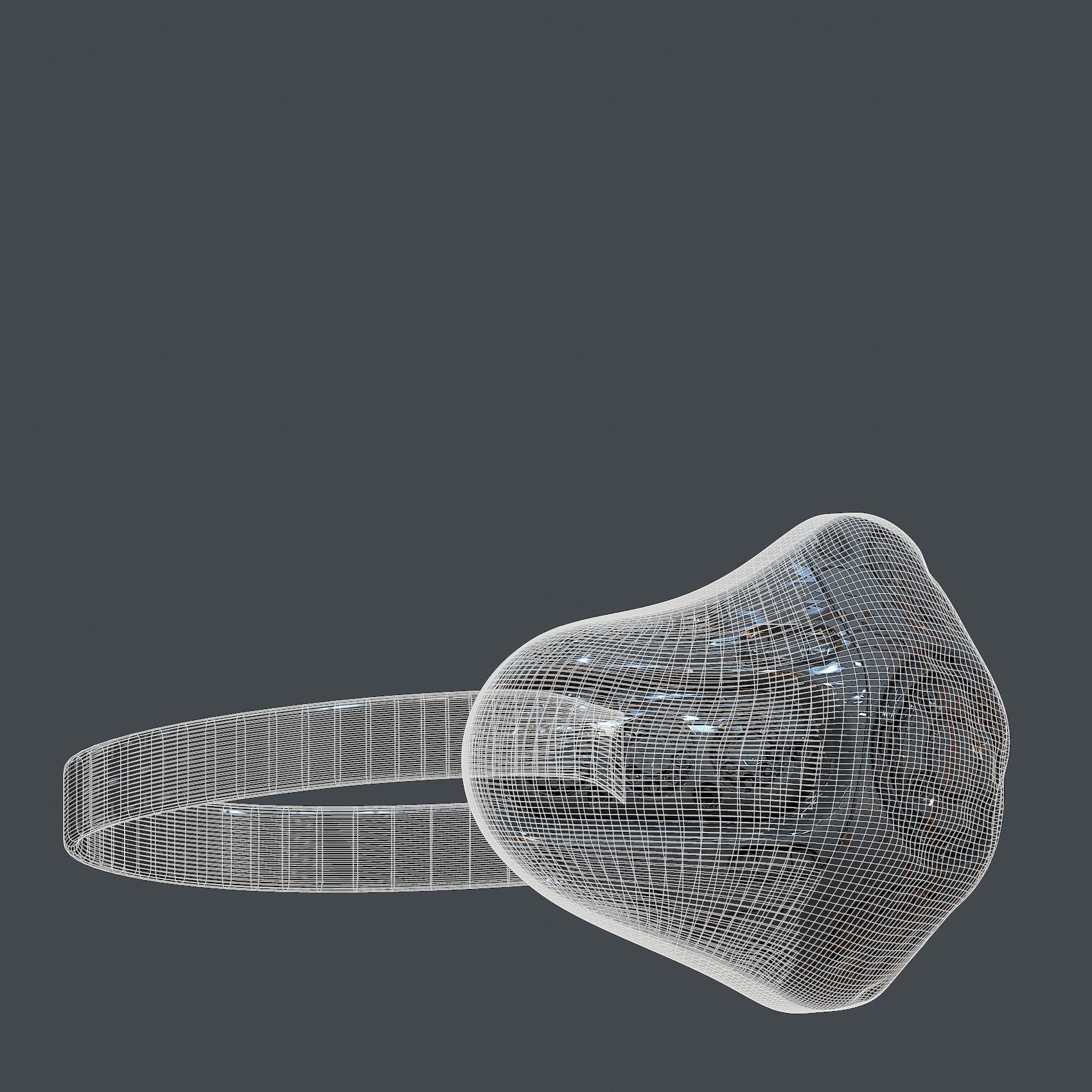 Helmet gas mask scifi military combat Low-poly Low-poly 3D model_9