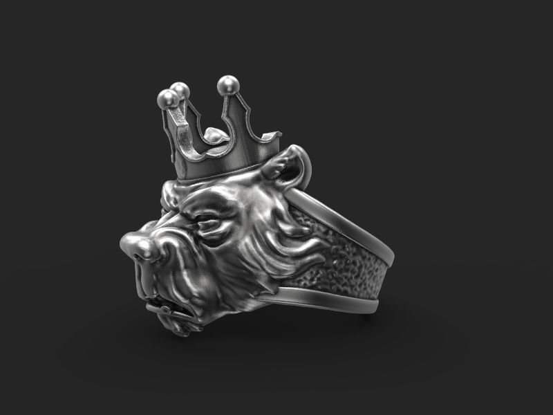 Ring Bear bully crown 3d model for 3d printing 3D print model 3D print model_7
