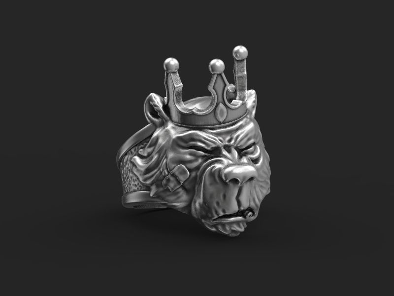 Ring Bear bully crown 3d model for 3d printing 3D print model 3D print model_4