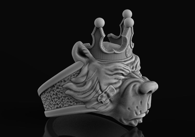 Ring Bear bully crown 3d model for 3d printing 3D print model 3D print model_24