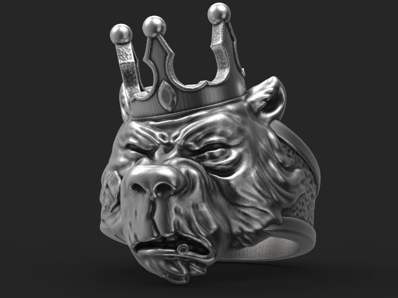 Ring Bear bully crown 3d model for 3d printing 3D print model 3D print model_16