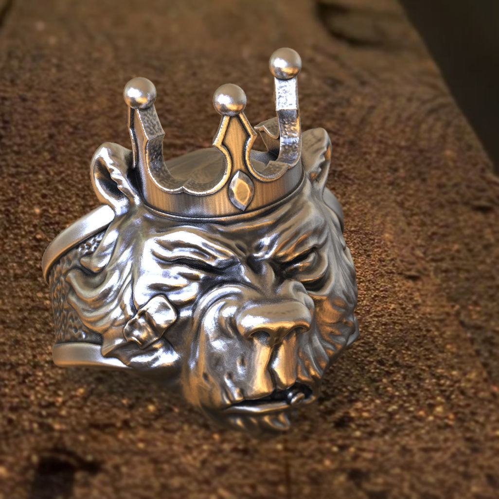 Ring Bear bully crown 3d model for 3d printing 3D print model 3D print model_1