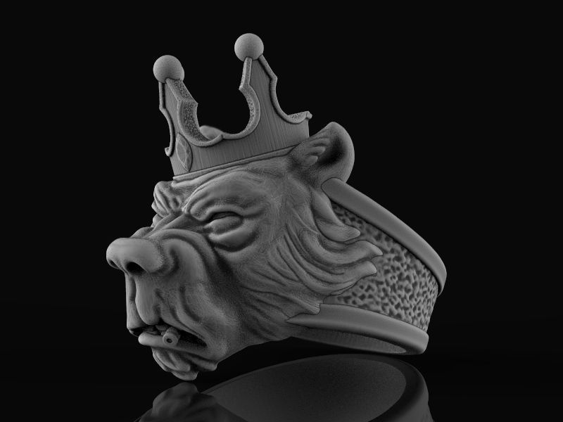 Ring Bear bully crown 3d model for 3d printing 3D print model 3D print model_18