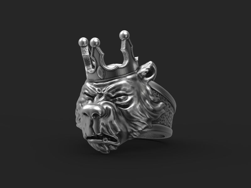 Ring Bear bully crown 3d model for 3d printing 3D print model 3D print model_6