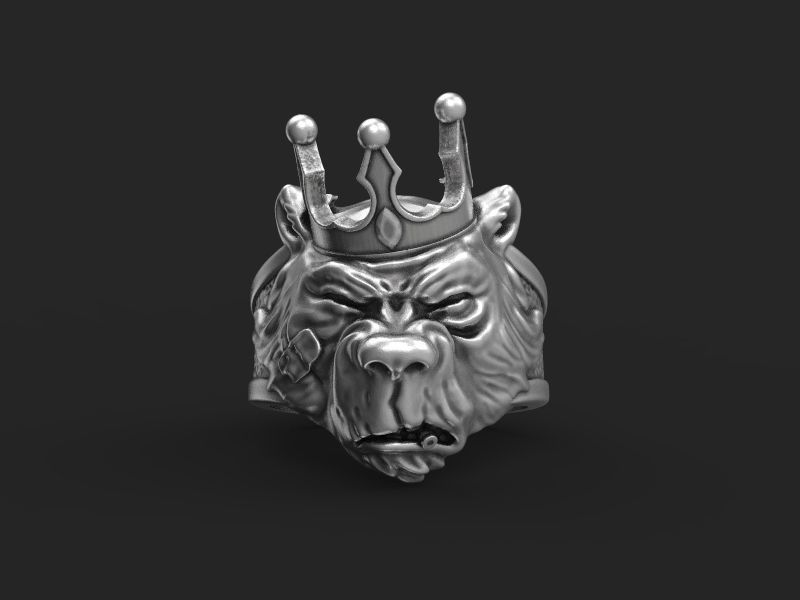 Ring Bear bully crown 3d model for 3d printing 3D print model 3D print model_5