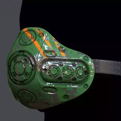 Helmet gas mask scifi military combat Low-poly 