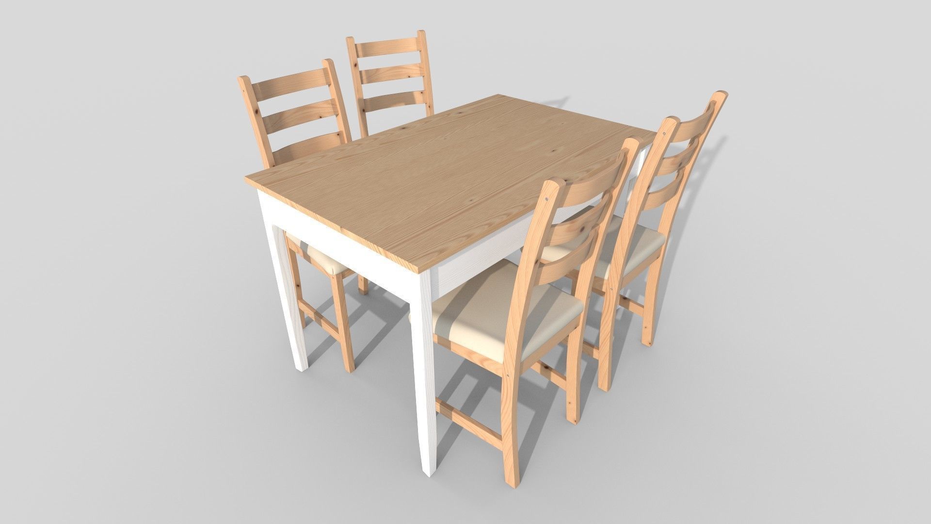 Table and 4 chairs and Table and 6 chairs 3D Model Collection_19