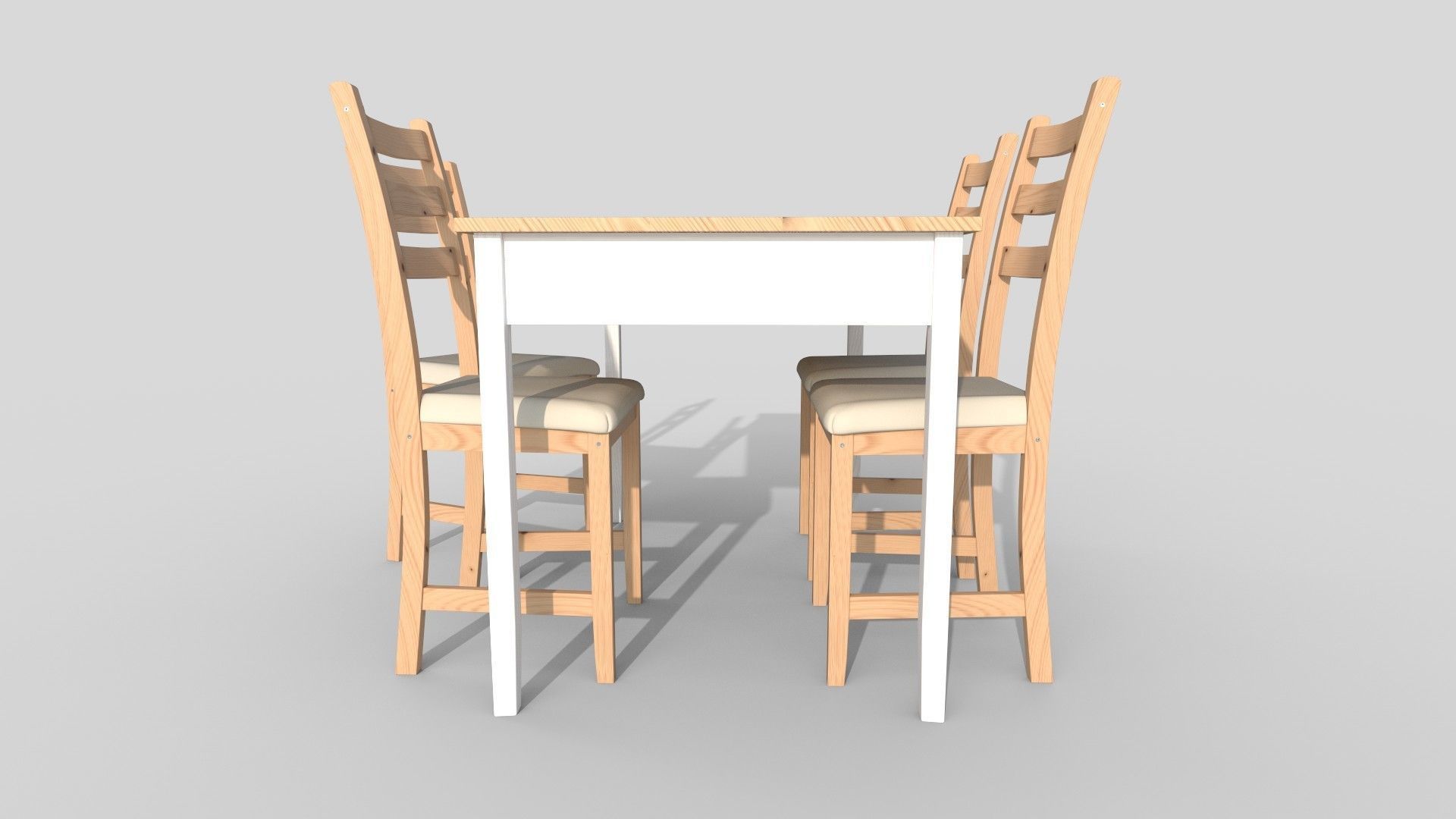 Table and 4 chairs and Table and 6 chairs 3D Model Collection_14