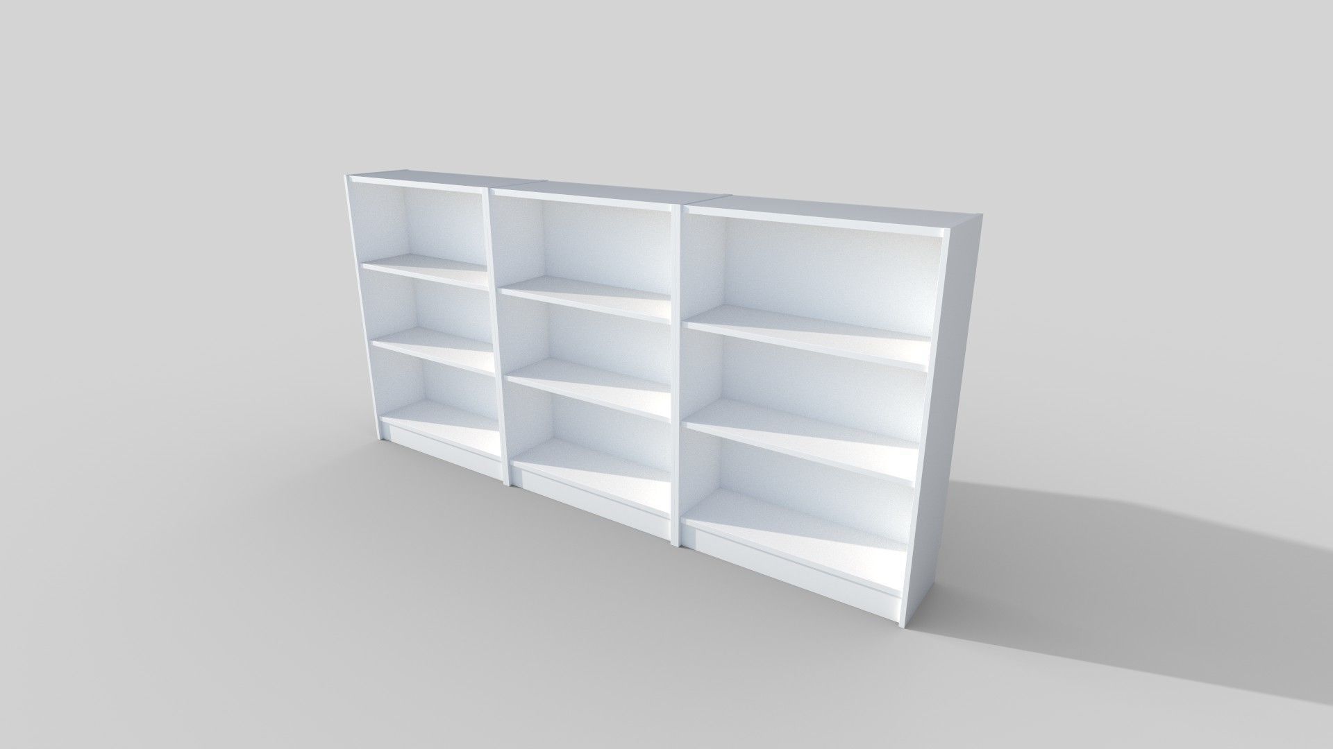 4 Bookcase set tall 3D Model Collection_26