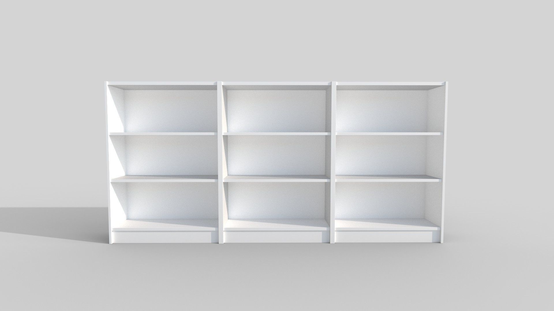 4 Bookcase set tall 3D Model Collection_24