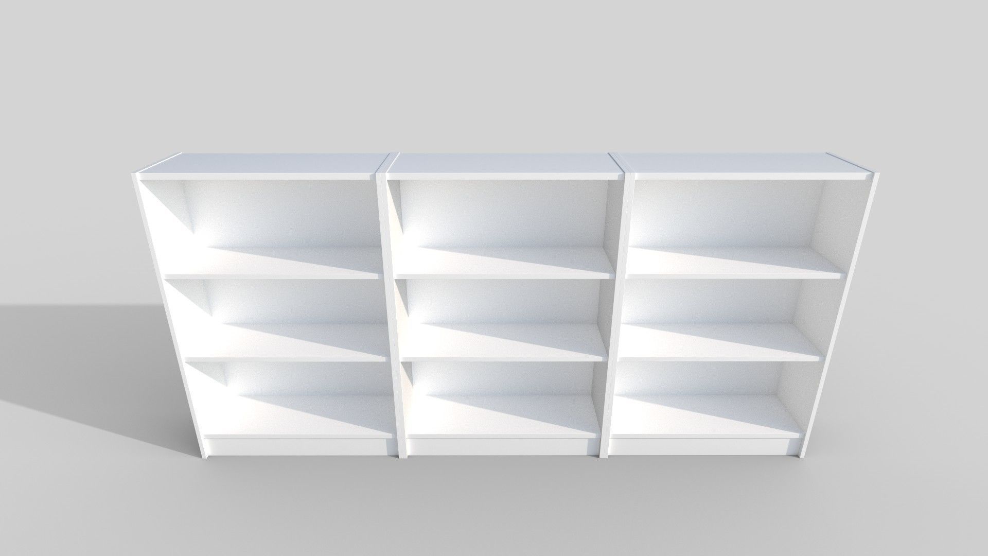 4 Bookcase set tall 3D Model Collection_25